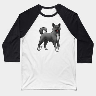 Dog - Korean Jindo - Black Baseball T-Shirt